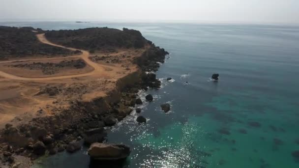 Aérea Playa Fazayat Salalah Omán — Vídeo de stock