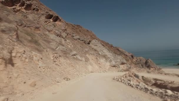Road Wadi Oman — стоковое видео