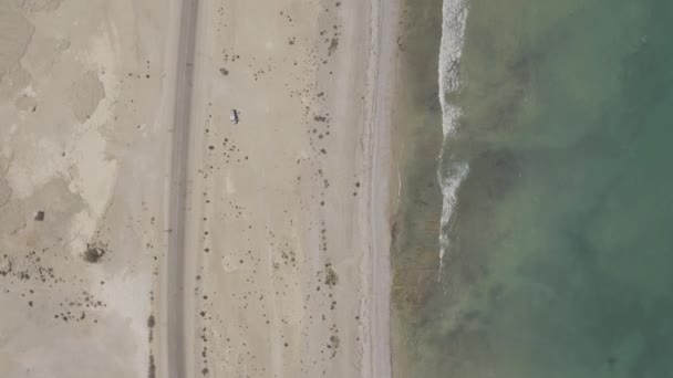 Aerial Flying Coastline Hasik East Coast Oman — Αρχείο Βίντεο