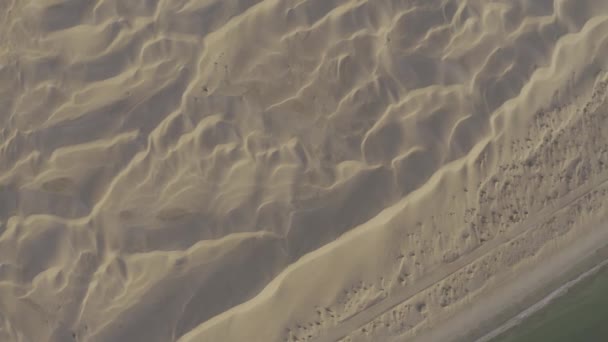Aerial Drone View Sugar Dunes Oman — Stock Video