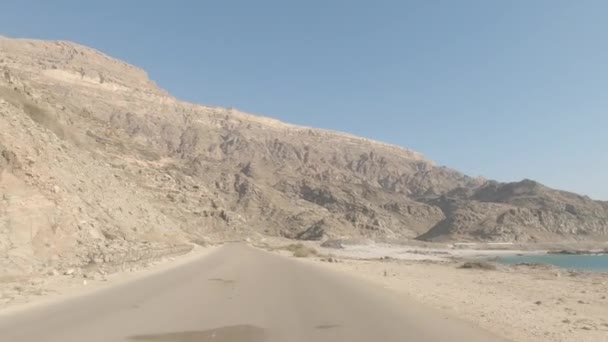 Водіння Вздовж Східного Узбережжя Оман — стокове відео