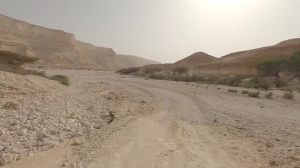 Driving Dirt Tracks Deserts Oman — Video Stock