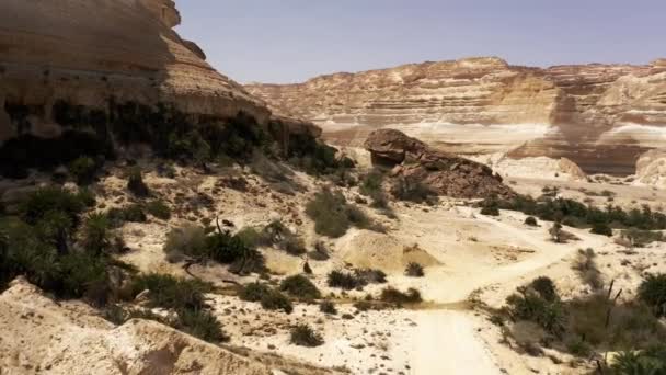 Aerial View Wadi Ash Shuwaymiyyah Oman — Vídeos de Stock