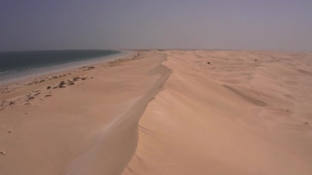 Aerial Drone View Sugar Dunes Oman 图库视频