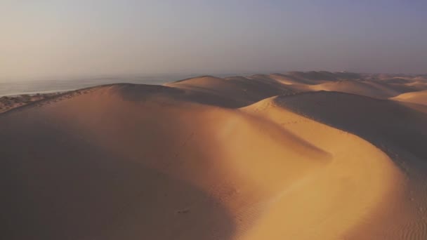 Aerial Drone View Sugar Dunes Oman — 图库视频影像