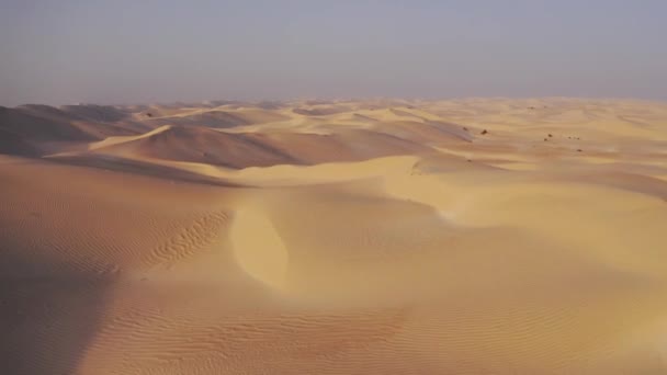Aerial Drone View Sugar Dunes Oman — Stock Video
