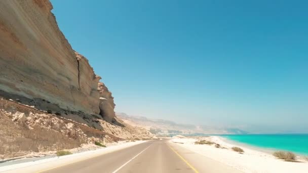 Guidare Lungo Costa Orientale Oman — Video Stock
