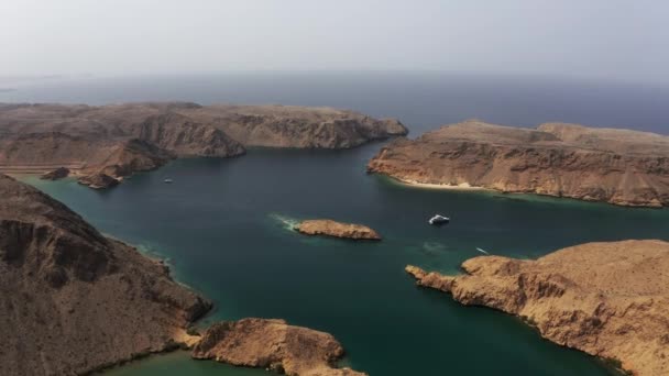Aerial Farar Khairan East Coast Oman — стоковое видео