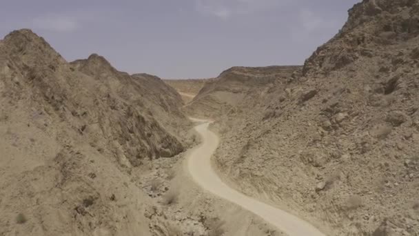 Antenn Ovanför Den Berömda Ormkanalen Oman — Stockvideo