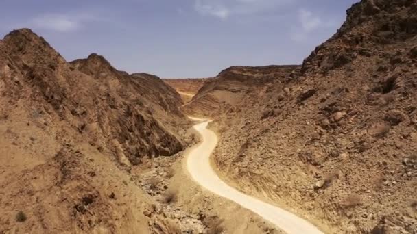 Antenn Ovanför Den Berömda Ormkanalen Oman — Stockvideo