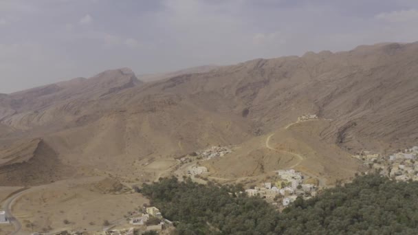 Aerial Drone View Area Wadi Bani Khalid Oman — 图库视频影像