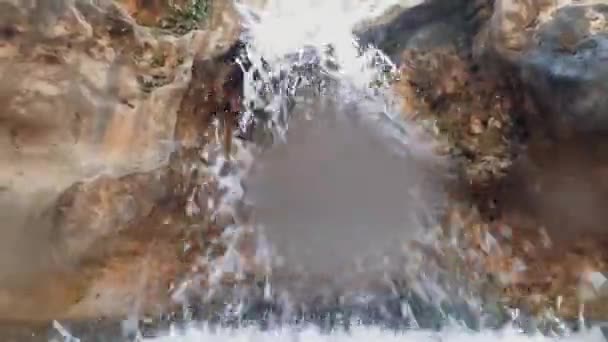 Wadi Tiwi Waterval Oman Graded Gestabiliseerde Versie — Stockvideo
