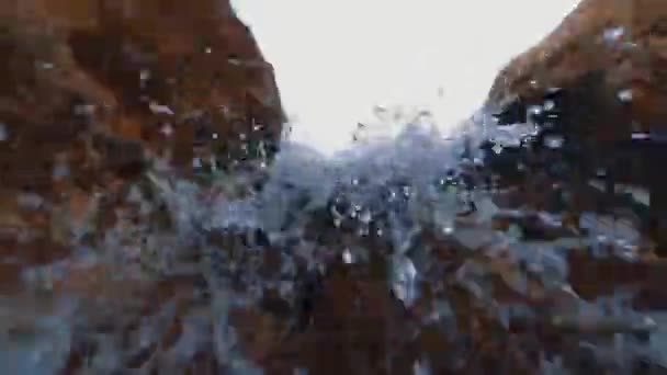 Wodospad Wadi Tiwi Oman Wersja Stopniowana Stabilizowana — Wideo stockowe
