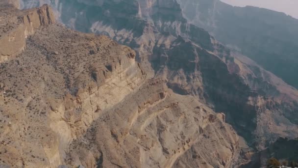 Όμορφη Εναέρια Άποψη Της Jebel Shams Ομάν — Αρχείο Βίντεο
