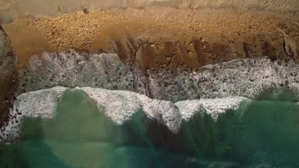 Повітряні Круті Скелі Лінію Фару Португалія — стокове відео