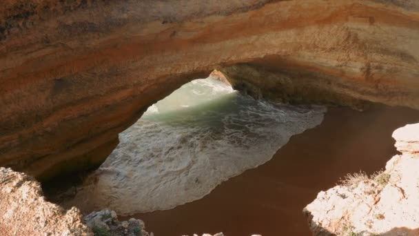 Höhlen Bei Faro Ponta Piedade Lagos Portugal — Stockvideo