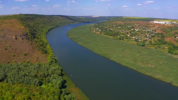 Aerial Tipova Landscape Romania — Stock Video