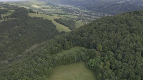 Aerial Cluj Area Landscapes Romania — Stok Video
