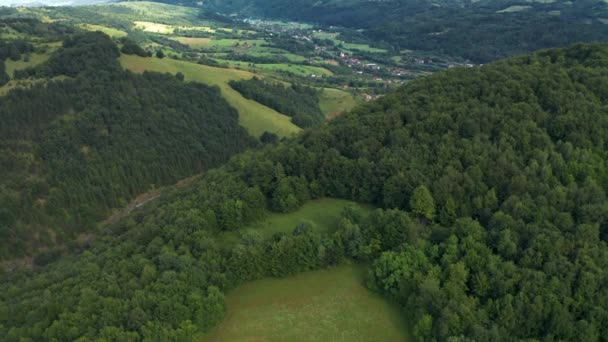 Aerial Cluj Area Landscapes Romania — Stock Video
