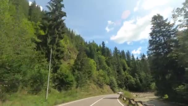 Jadąc Drogą Rumunii Koncepcja Podróży — Wideo stockowe