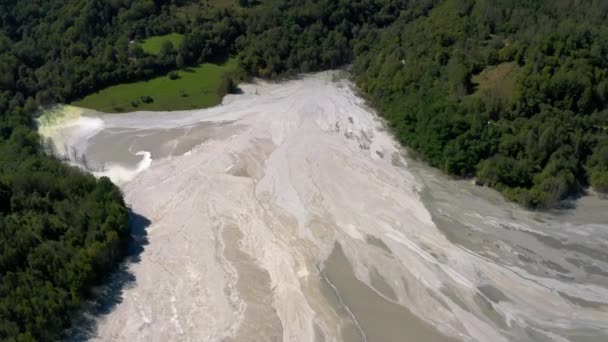 Aerial Toxic Lake Geamana Romania — Αρχείο Βίντεο