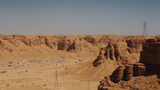 Berglandschappen Camel Trail Saoedi Arabië — Stockvideo