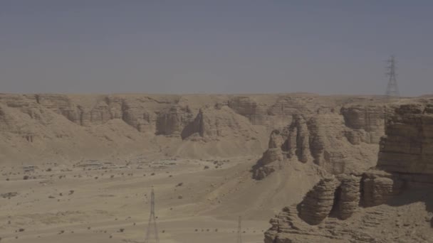 Berglandschappen Camel Trail Saoedi Arabië — Stockvideo