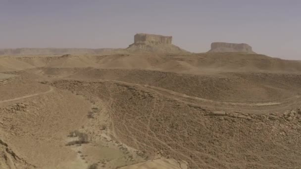 Flyg Mellan Wadi Nisah Och Valley Life Saudiarabien — Stockvideo