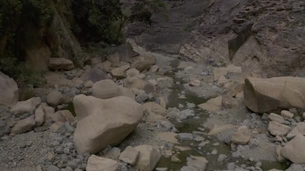 Aerial Wadi Lajab Creek Saudi Arabia — Αρχείο Βίντεο