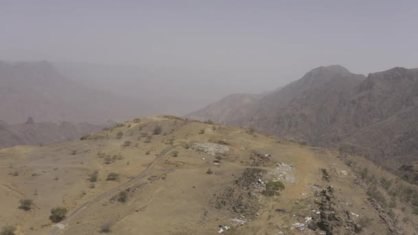 美しい空中ビュー 山岳風景 西サウジアラビア — ストック動画