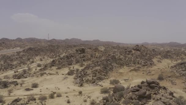 Hermosa Vista Aérea Paisajes Montañosos Oeste Arabia Saudita — Vídeos de Stock