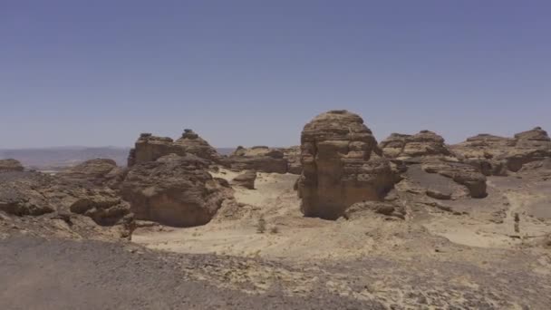Красивый Вид Воздуха Пейзажи Вокруг Аль Улы Саудовская Аравия — стоковое видео