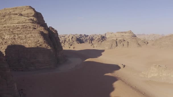 Beautiful Aerial View Hisma Desert Saudi Arabia — Stock Video