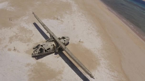 Aerial Catalina Seaplane Wreckage 沙特阿拉伯 — 图库视频影像