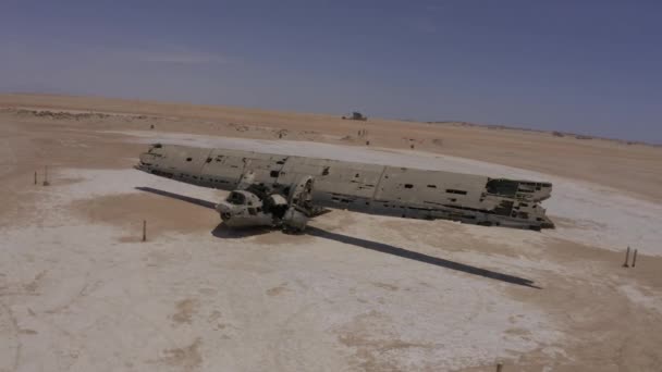 Avión Catarina Seaplane Wreckage Arabia Saudita — Vídeos de Stock