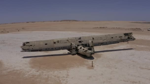 Luchtfoto Catalina Seaplane Wreckage Saudi Arabië — Stockvideo