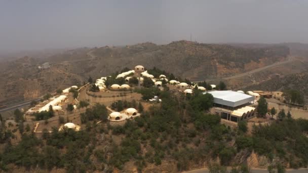 Aerial Sphered Apartment Resort Saudi Arabia — Stok video
