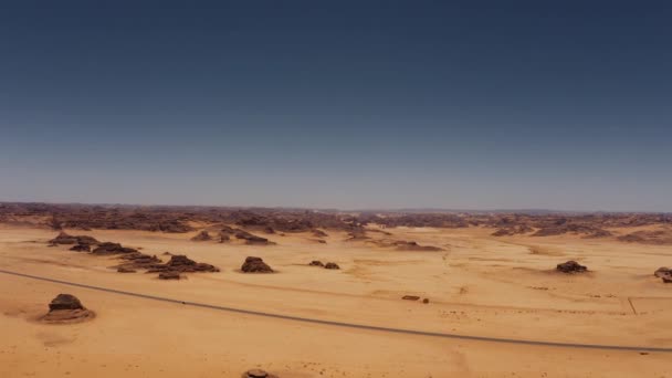 Prachtig Uitzicht Vanuit Lucht Landschappen Rond Ula Saudi Arabië — Stockvideo