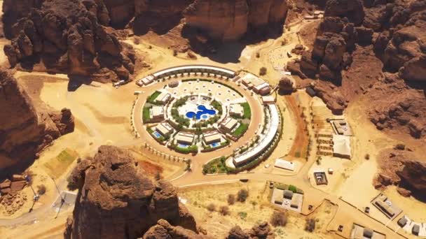 Aerial Shaden Resort Ula Saudi Arabië — Stockvideo