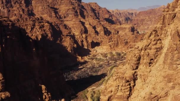 Aérienne Voler Dessus Belle Disah Wadi Région Tabuk Arabie Saoudite — Video