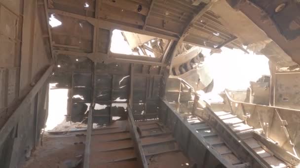 Walk Catalina Seaplane Wreckage Saudi Arabia — Stock Video