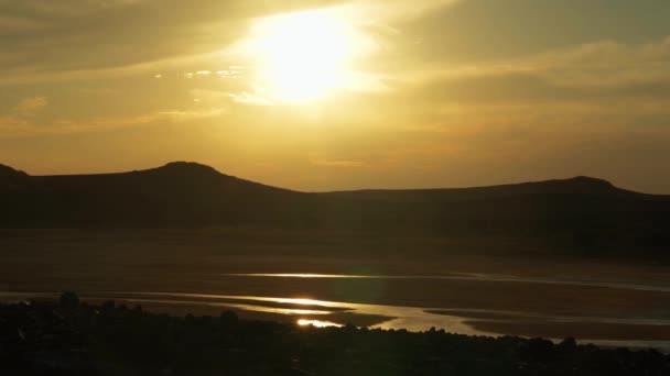 Sunset Saudi Arabian Desert Graded Stabilized Version — стоковое видео