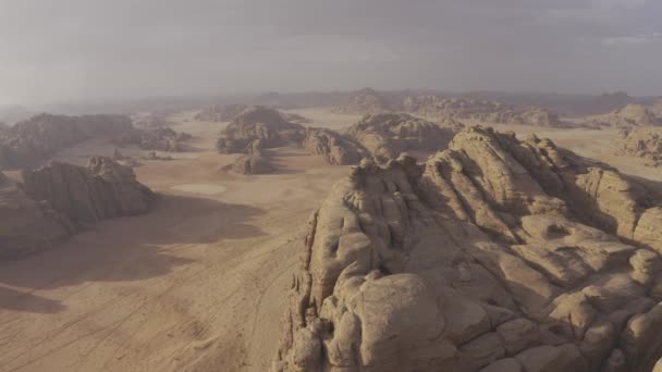 Aerial Hisma Desert Tabuk Region Saudi Arabia — стокове відео
