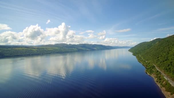 Aerial View Mighty Loch Ness Scotland — Video