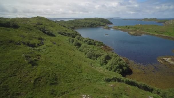 Flygfoto Massor Skotska Sjöar Västra Skottland — Stockvideo