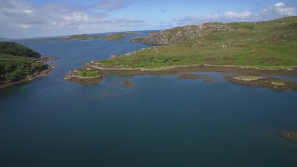 Flygfoto Massor Skotska Sjöar Västra Skottland — Stockvideo