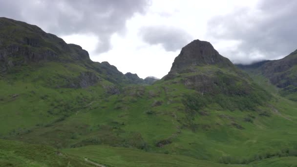 Beautiful View Glen Etive Mountains Scotland — Stock Video