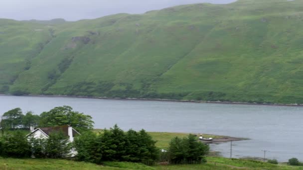 Scenic View Isle Skye Loch Harport Schotland — Stockvideo