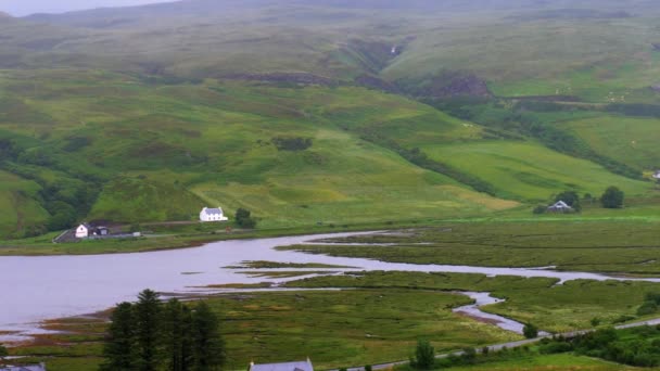 Scenic View Isle Skye Loch Harport Skócia — Stock videók