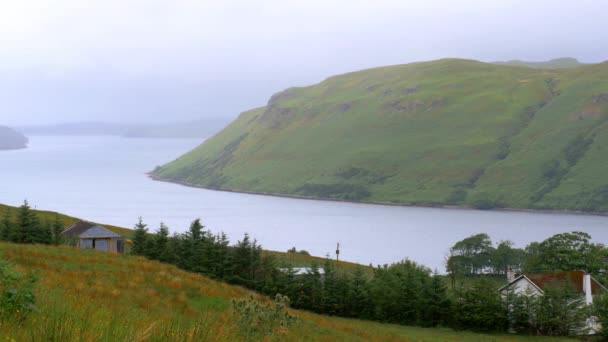 Vakker Utsikt Isle Skye Loch Harport Skottland – stockvideo